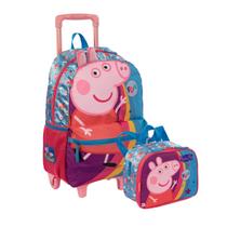 Kit Mochila Peppa Pig com Lancheira Térmica Escolar Infantil