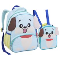 Kit Mochila Pequena E Lancheira Térmica Infantil Creche Escola 0 a 4 Anos Menino Cachorro Kit Mochila Pequena E Lancheira Térmica Infantil Creche Escola 0 a 4 Anos Menino Cachorro
