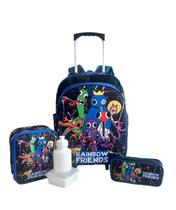 Kit Mochila Rainbow Friends Amigos Do Azul Babão Rodinhas G - chinamix