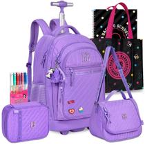 Kit Mochila Rb Rebecca Bonbon Carrinho de Rodinha Lancheira Estojo Notebook Resistente Reforçada Kit Mochila Rb Rebecca Bonbon Carrinho de Rodinha Lancheira Estojo Notebook Resistente Reforçada