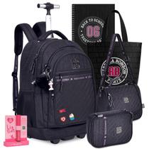 Kit Mochila Rb Rebecca Bonbon Carrinho Lancheira Estojo