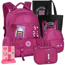 Kit Mochila RB Rebecca Bonbon Color Pop Estojo Lancheira Lançamento