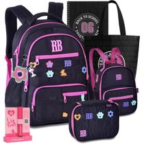 Kit Mochila Rb Rebecca Bonbon Estojo Lancheira Escolar