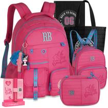 Kit Mochila RB Rebecca Bonbon Estojo Lancheira Meninas Kit Mochila RB Rebecca Bonbon Estojo Lancheira Meninas