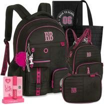 Kit Mochila RB Rebecca Bonbon Estojo Lancheira Resistente