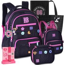 Kit Mochila Rb Rebecca Bonbon Lancheira Estojo Resistente