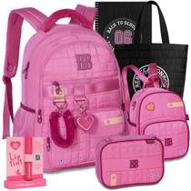 Kit Mochila RB Rebecca Bonbon Pelúcia Estojo Lancheira Escolar Kit Mochila RB Rebecca Bonbon Pelúcia Estojo Lancheira Escolar