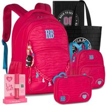 Kit Mochila RB Rebecca Bonbon Soft Lancheira Estojo Resistente