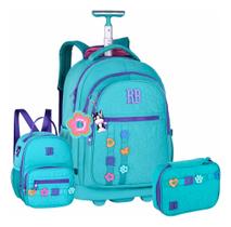 Kit Mochila Rebecca Bonbon Carrinho Lancheira Estojo Rb26229 Verde Lisa Kit Mochila Rebecca Bonbon Carrinho Lancheira Estojo Rb26229 Verde Lisa