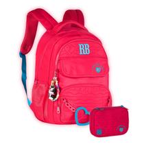 Kit Mochila Rebecca Bonbon Costas e Estojo Box Teen Meninas