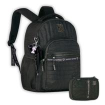 Kit Mochila Rebecca Bonbon Costas Meninas Escolar E Estojo Cor:Preto Kit Mochila Rebecca Bonbon Costas Meninas Escolar E Estojo Cor:Preto