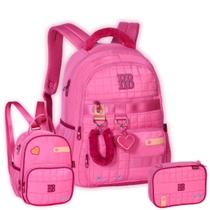 Kit Mochila Rebecca Bonbon Costas Pelúcia Lancheira e Estojo