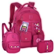 Kit Mochila Rebecca Bonbon de Costas Casual Lancheira Estojo Kit Mochila Rebecca Bonbon de Costas Casual Lancheira Estojo