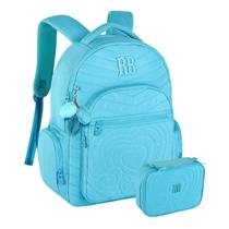 Kit Mochila Rebecca Bonbon De Costas Com Estojo Box Escolar