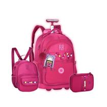 Kit Mochila Rebecca Bonbon de Rodinhas Bolsinha P Estojo Box