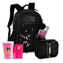 Kit Mochila Rebecca Bonbon Escolar Estojo Box Amplo RB