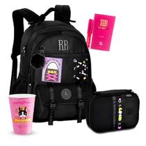 Kit Mochila Rebecca Bonbon Escolar Estojo Box Amplo RB Kit Mochila Rebecca Bonbon Escolar Estojo Box Amplo RB