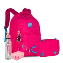 Kit Mochila Rebecca Bonbon Escolar Estojo Box Simples 36 Pen Kit Mochila Rebecca Bonbon Escolar Estojo Box Simples 36 Pen