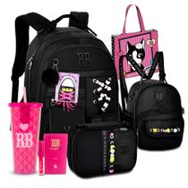 Kit Mochila Rebecca Bonbon Estojo 36 Pens Lancheira RB