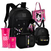 Kit Mochila Rebecca Bonbon Estojo 36 Pens Lancheira RB