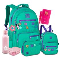 Kit Mochila Rebecca Bonbon Grande Feminina Estojo Lancheira Kit Mochila Rebecca Bonbon Grande Feminina Estojo Lancheira