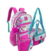 Kit Mochila Rebecca Bonbon Holografica Lancheira e Estojo 2026