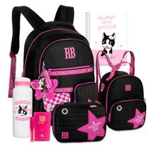 Kit Mochila Rebecca Bonbon Lancheira Estojo Box Escolar