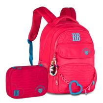 Kit Mochila Rebecca Bonbon Matelassê Corações e Estojo Box Coleção 2026 RB27014 COR:ROSA Kit Mochila Rebecca Bonbon Matelassê Corações e Estojo Box Coleção 2026 RB27014 COR:ROSA