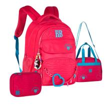 Kit Mochila Rebecca Bonbon Matelassê de Corações com Lancheira e Estojo 2026 RB27015 Kit Mochila Rebecca Bonbon Matelassê de Corações com Lancheira e Estojo 2026 RB27015