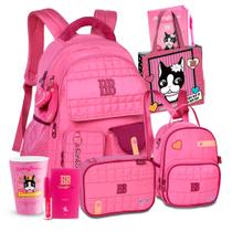 Kit Mochila Rebecca Bonbon Pelúcia Costas Lancheira Estojo