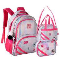 Kit Mochila Rebecca Bonbon Rb Estojo Lancheira Nova Juvenil
