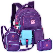 Kit Mochila Rebecca Bonbon Shoulder Bag Lancheira e Estojo