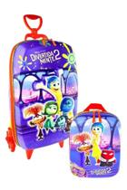 Kit Mochila Roda Divertidamente Sala Controle 3D Lancheira - Diplomata