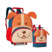 Kit Mochila Roda Infantil Mini Pets Cachorro Clio
