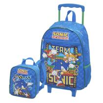Kit Mochila Roda + Lancheira Sonic Original Pacific