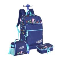 Kit Mochila Rodas Divertidamente Lancheira Estojo Box Disney Kit Mochila Rodas Divertidamente Lancheira Estojo Box Disney