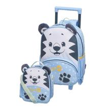 Kit Mochila Rodas e Lancheira Tigor Tigre BB Creche Escola Kit Mochila Rodas e Lancheira Tigor Tigre BB Creche Escola