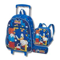 Kit Mochila Rodas Sonic Lancheira Térmica Com Estojo Escolar