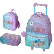 Kit Mochila Rodinh Estojo Triplo Lilica Ripilica Make a Wish Kit Mochila Rodinh Estojo Triplo Lilica Ripilica Make a Wish
