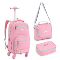 Kit Mochila Rodinha 360 Escolar Grande Juvenil com Bolsa térmica e Estojo tipo Box Adolescente Jovem Menina Kit Mochila Rodinha 360 Escolar Grande Juvenil com Bolsa térmica e Estojo tipo Box Adolescente Jovem Menina