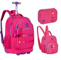 Kit Mochila Rodinha Carrinho Rebeca bonbon REF 24538 Kit Mochila Rodinha Carrinho Rebeca bonbon REF 24538