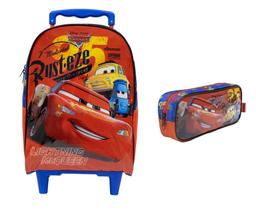 Kit Mochila Rodinha Carros Pixar G Com Estojo Escolar 10630 Kit Mochila Rodinha Carros Pixar G Com Estojo Escolar 10630