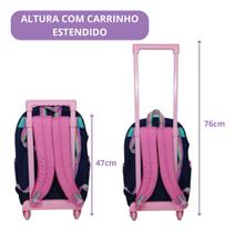 Kit Mochila Rodinha Costas Infantil Unicórnio Verde Denlex