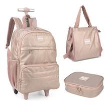 Kit Mochila Rodinha Crinkle Metalizado Up4you