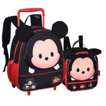 Kit Mochila Rodinha Disney Mickey Masculino e Lancheira Clio