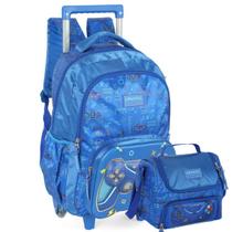 Kit Mochila Rodinha e Lancheira Game by Up4you Ref 41752