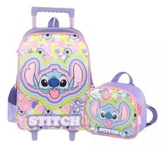 Kit Mochila Rodinha e Lancheira Stitch Original da Luxcel VD Kit Mochila Rodinha e Lancheira Stitch Original da Luxcel VD