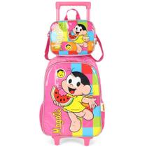 Kit Mochila Rodinha e Lancheira Turma da Monica Ref 41312