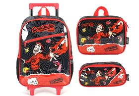 Kit Mochila Rodinha Enaldinho Lancheira Estojo 2026 Preto Enaldinho Youtuber Kit Mochila Rodinha Enaldinho Lancheira Estojo 2026 Preto Enaldinho Youtuber