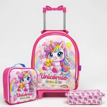 Kit Mochila Rodinha Escolar Feminina Infantil Bolsa Premium Kit Mochila Rodinha Escolar Feminina Infantil Bolsa Premium